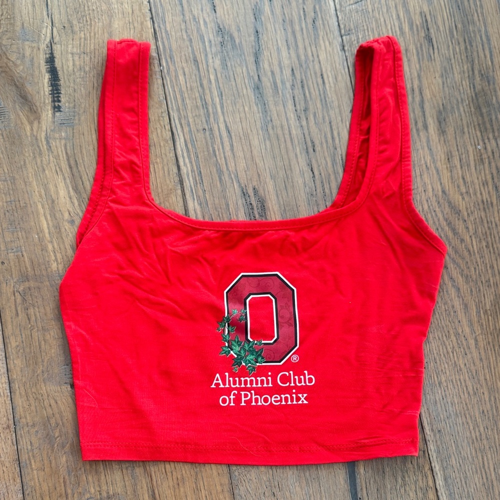 OHIO STATE x Bottled Blonde Cropped Tank Top